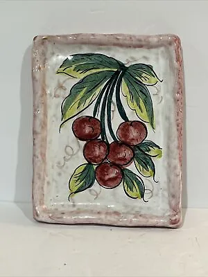 Buy Vintage Sicilian Italian Pottery Hand Painted Cherry Ceramic Wall Hanging • 46.14£