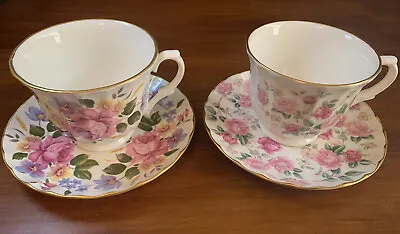 Buy Vintage Crown Trent Staffordshire Fine Bone China, Tea Cup And Saucer Sets • 47.32£