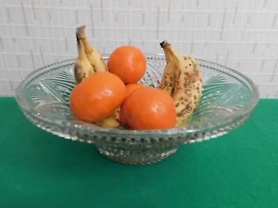 Buy Large Vintage Cut Glass Fruit Bowl 27.5 Cm In Diameter • 24.95£
