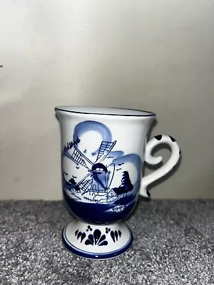Buy Delft,  Kaffeebecher, Kakaobecher, Hand Painted Delft Blue VGC Drinking Mug • 9.99£