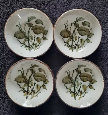 Buy Midwinter Stonehenge Green Leaves Set Of Four Coupe Cereal Bowl 6 1/2  England • 39.99£
