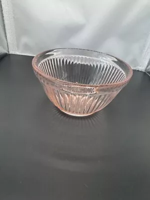 Buy 2 3/4 X 5 1/4 Inch Vintage Pink Reshon Glass Cereal Bowl • 5.75£