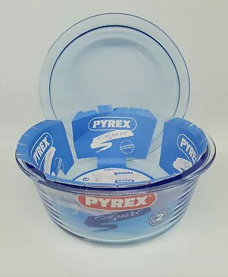 Buy Pyrex Azure 2.0l Casserole Dish & Lid (NEW) • 14.95£