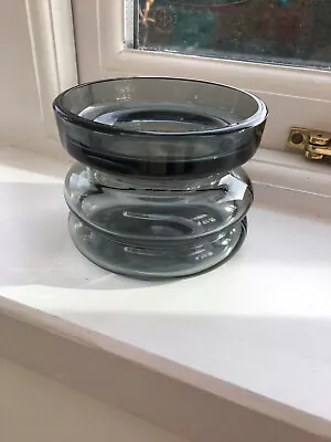 Buy Blue Glass Candle Holder - 1970's - Please See Pictures • 4.99£