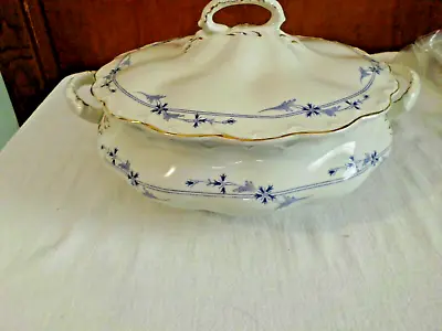 Buy Antique Blue & White Covered Tureen Johnson Brothers England • 23.24£