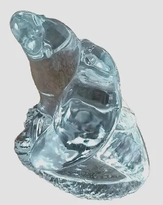 Buy Solid Art Glass Crystal Figurine Snuggling Cuddling Seals Sculpture Vintage • 15.51£