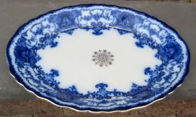 Buy John Maddock And Sons Dainty Royal Vitreous Flow Blue 12.5  X 16.5  Platter  #2 • 197.57£
