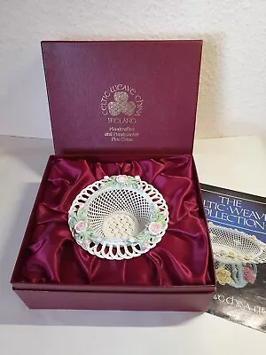 Buy Celtic Weave Basket Rose Irish Parian Bone China Ireland Vase With Box Donegal • 185£