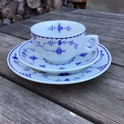 Buy Vintage Masons Furnivals Denmark Blue Large Breakfast Cup Saucer & Plate Trio • 20£