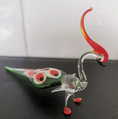 Buy Large Peacock Vintage Glass Animal Ornament Handblown Collectable Figure • 12.14£