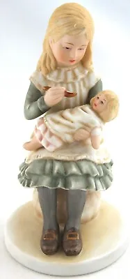 Buy ROYAL OSBORNE Childhood Memories Little GIRL Feeding Doll Porcelain FIGURINE • 12.99£