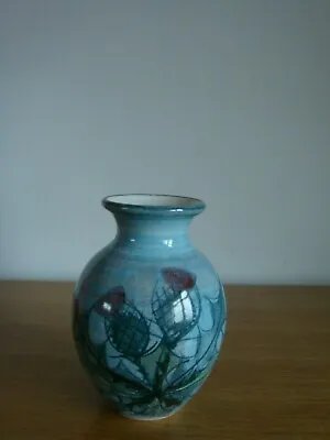 Buy The Tain Pottery Scotland Glenaldie Thistle Vase 6'' • 19.99£