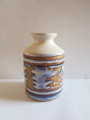 Buy 1970s Hand Thrown Stoneware Bud Vase By Pilling Studio Pottery, Blue And White • 14.99£