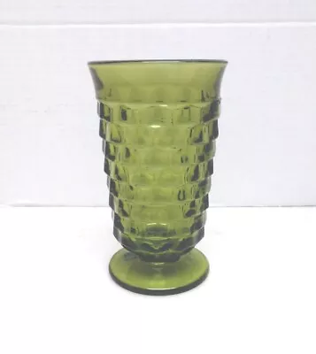 Buy MCM Vintage Indiana Whitehall Avocado Green Cubist Goblet /Glass 12 Oz • 12.33£