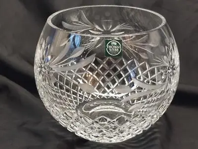 Buy Thomas Webb  Crystal Cut Glass  Large Fruit Bowl 18 Cm Diameter 14.5 Cm High • 14.98£