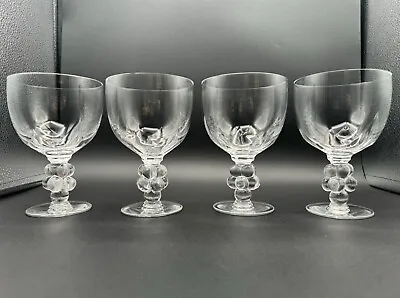 Buy Set Of 4 Stunning LALIQUE FRENCH CRYSTAL Clos Vougeot Tasting Wine Glasses, MINT • 863.49£