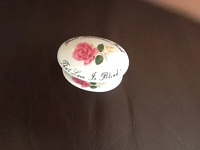 Buy Vintage Bone China Royal Adderley Floral Trinket Box With Quotation On Lid • 2.50£