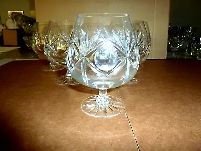Buy BOHEMIAN - Heavy Cut Glass Crystal Brandy Ballon Glasses, Set Of 6 • 40£