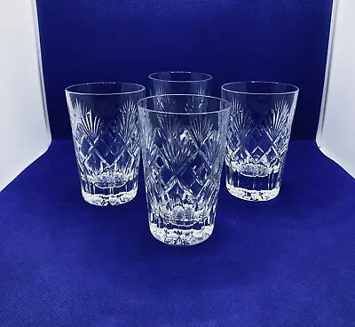 Buy Crystal Cut Glass Whiskey Spirit Juice Tumblers 9.5 Cm High 4 Glasses • 26.99£