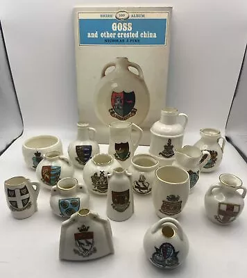Buy Collection Of Crested China All W H Goss Pieces Models Of Real Items X 16 & Book • 19.99£