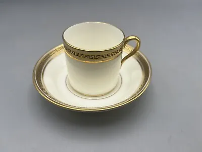 Buy Antique Cauldon Ltd. England Bone China Demitasse Cup Saucer Greek Key • 9.96£
