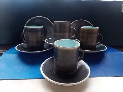 Buy Brown Cinque Ports Pottery The Monastery Rye   4 Coffee Mugs & 6 Saucers  • 19.99£