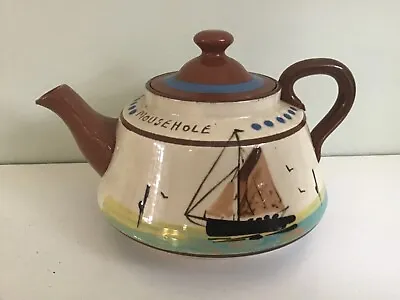Buy Torquay Devon Ware Pottery - Ships Design TEA POT - MOUSEHOLE • 8£
