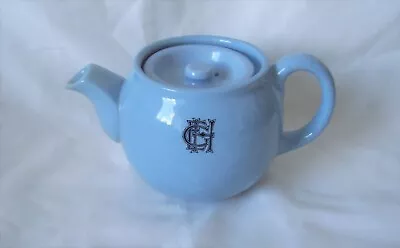 Buy Vintage Grindley Lupin Petal Pale Blue Teapot C.1940 Monogrammed Small One Cup • 10£