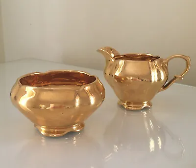 Buy Royal Winton Golden Age Sugar Bowl And Creamer • 19£
