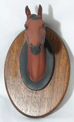 Buy Vintage Beswick Red Rum Horse Wall Mask Bust On Wooden Mount • 0.99£