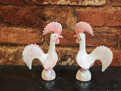 Buy Vintage Handpainted A Pair Of Portugese Rooster 5” Tall • 12£