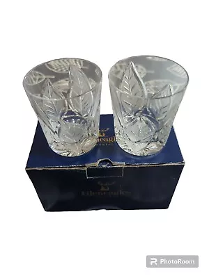 Buy Pair Of Gleneagles Crystal Whisky Tumbler Glasses Autumn Of Tumbler 150ml In Box • 12£