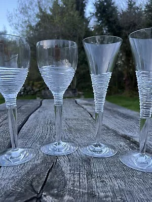 Buy 6 Jasper Conran Strata Huge Wine Glasses Stuart Crystal & 8 Champagne Flutes • 500£