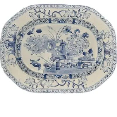 Buy Antique Mason's Patent Ironstone China Meat Plate Fence & Peony Pattern Ca 1815 • 150£