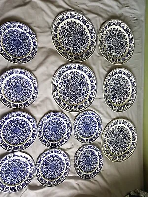 Buy Booths Indian Ornament Pattern. Antique Blue And White Plates  • 195£