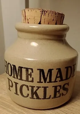 Buy Moira Pottery England Homemade Pickles Crock Jar + Original Cork Stopper • 30£