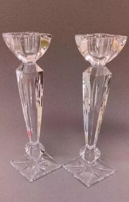 Buy Galway Irish Crystal Candlestick Candle Holders Pair 10  Tall IMPERFECT READ  • 17.14£