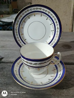 Buy CHARLES AMISON & Co- STANLEY CHINA -TEA CUP TRIO - COBALT BLUE & GOLD C.1930-38 • 8£