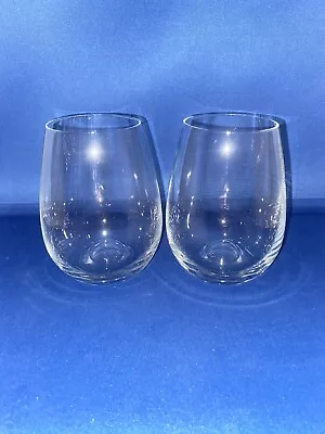 Buy 2 X DARTINGTON STEMLESS WINE GLASS WATER TUMBLER WITH DIMPLE 12cm TALL • 11.25£