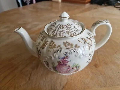 Buy Sadler England Gold Floral Pinkie Teapot Fantastic Condition • 17.99£