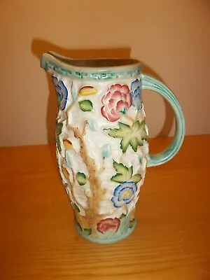 Buy Vintage Woods Ware 'Indian Tree' Hand Painted Floral Design Pottery Jug Vase • 12.99£