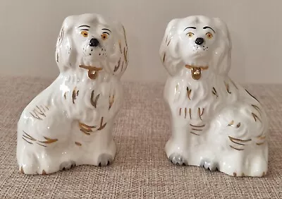 Buy Vintage Pair Of Beswick Miniature Staffordshire Mantle Wally Spaniel Dogs  • 32£