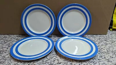Buy 4 X TG Green Cornishware Blue White 7  Side Plates Very Good Cond. • 40£