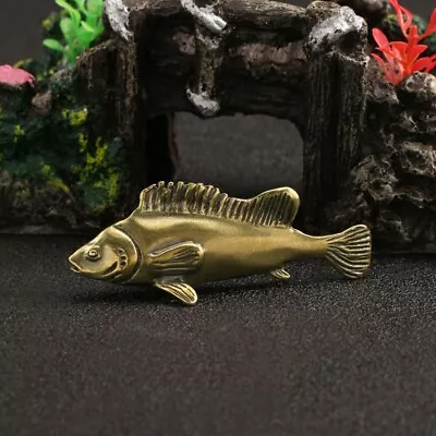 Buy Creative Retro Copper Fish Statue Fish Ornaments Animal Figurines Desktop Decor  • 7.33£