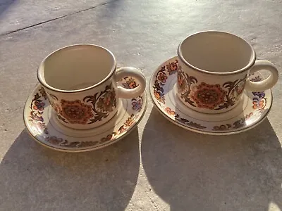 Buy Midwinter Stonehenge ‘WOODLAND’  2 Cups And Saucers Vintage Kitchenware • 16£