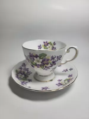 Buy Royal Tuscan Fine Bone China Woodland Violet Tea Cup And Saucer Set. • 52.75£