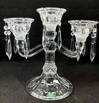 Buy Shannon Crystal Designs Of Ireland Candelabra Candleholder Crystal Prisms Heavy • 85.39£