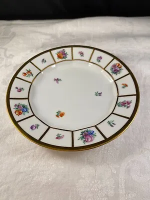 Buy Bread Plate, Royal Copenhagen China, Henriette Pattern, Flowers & Heavy Gold • 56.78£