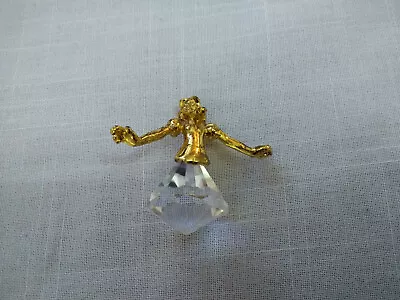 Buy Small Gold Colour Metal And Glass/Crystal Lady Ornament Figurine Home Room Decor • 14.95£