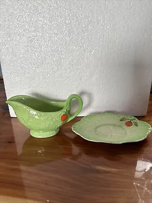 Buy Carlton Ware Gravy/Sauce Boat And Drip Plate Green Cabbage/Lettuce And Tomatoe • 33.08£